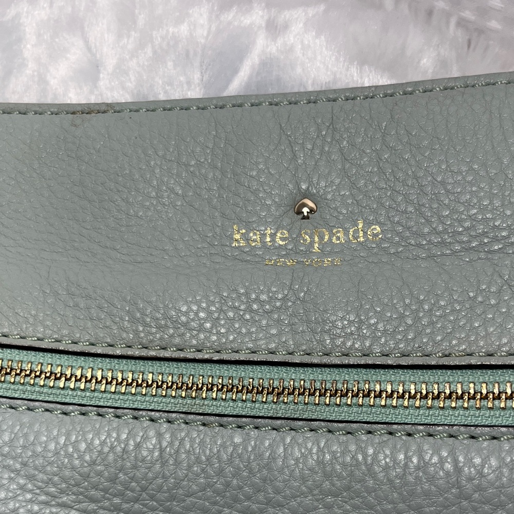 kate spade Light Sage Leather Crossbody with Gold Hardware - Picture 2 of 10